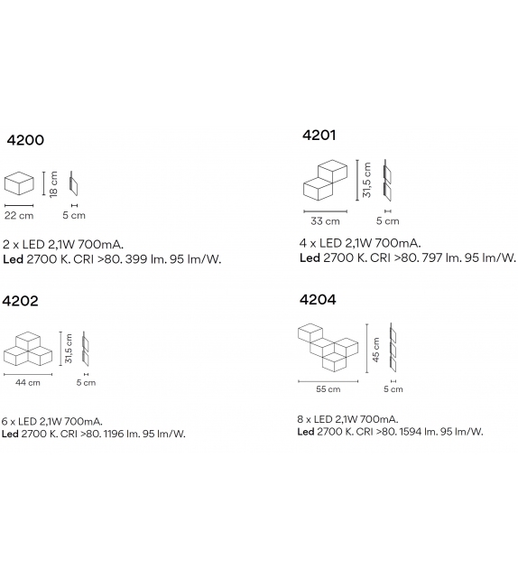 Fold Surface Vibia Lampada da Parete