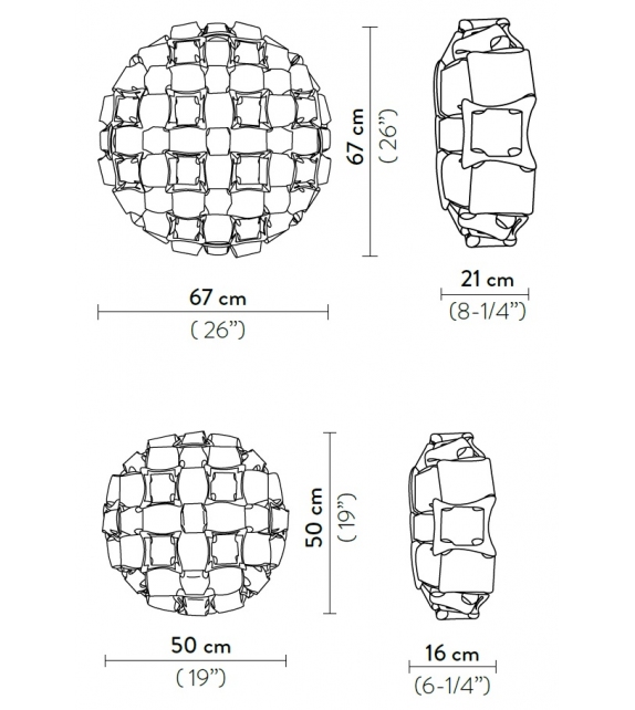 Mida Slamp Deckenleuchte-Wandleuchte