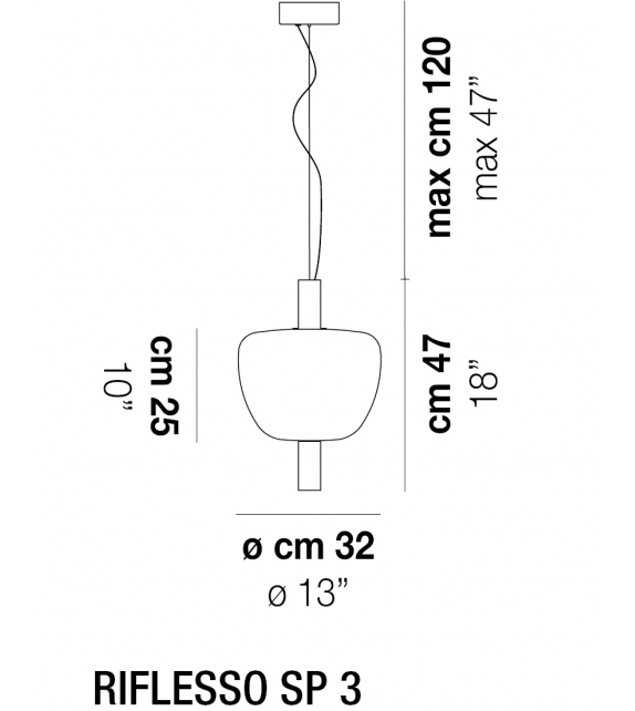 Riflesso SP3 Vistosi Pendant Lamp