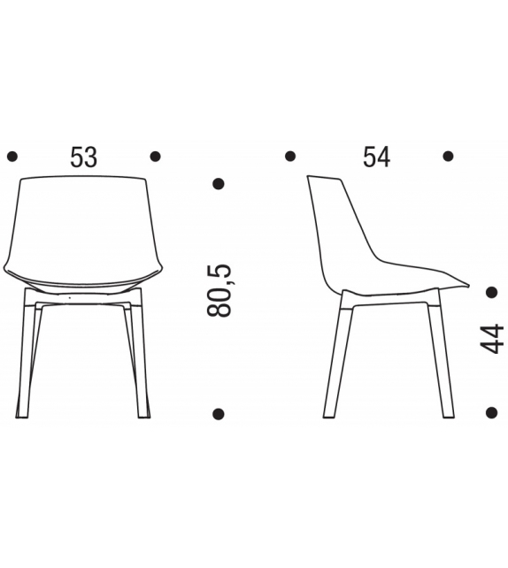 Prêt pour l'expédition - Flow Color MDF Italia Chaise