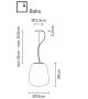 Listo para entregar - Lumi Baka Fabbian Lámpara de Suspensión
