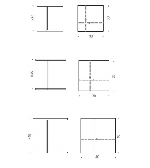 Ready for shipping - K Table Coffee Table MDF Italia