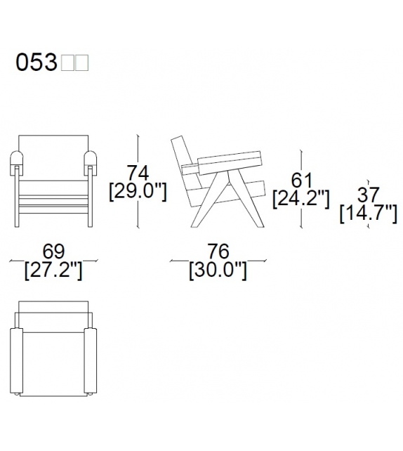 053 Capitol Complex Armchair Cassina Poltrona