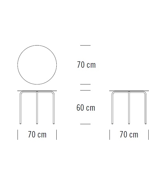 MR 515 Thonet Table D'Appoint