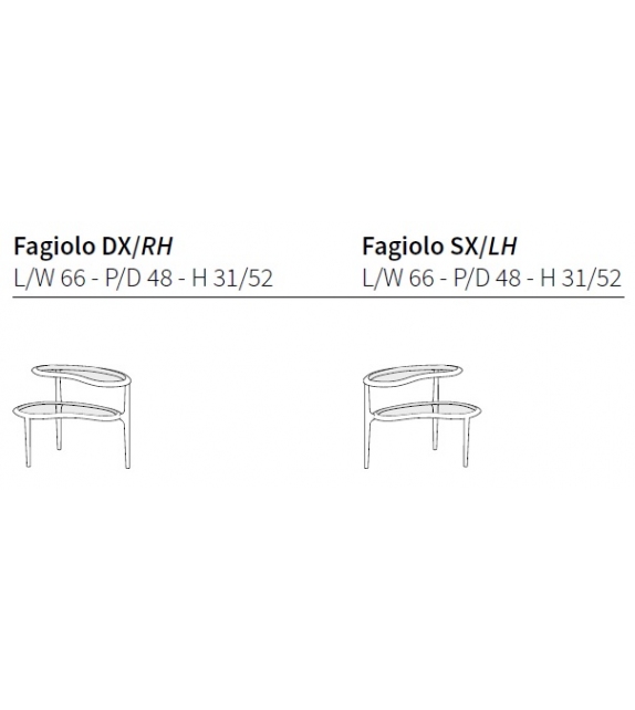 Fagiolo Table Basse Ceccotti Collezioni