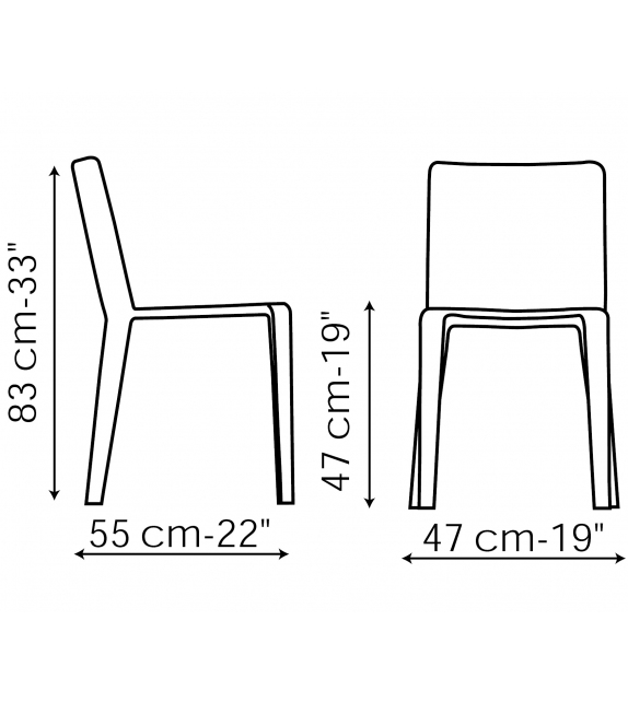 Alanda Bonaldo Chaise Rembourrée