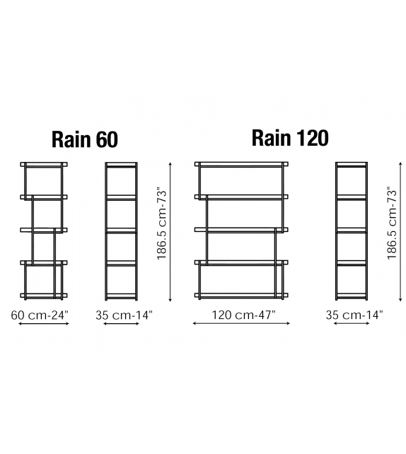 Rain Bonaldo Bookcase