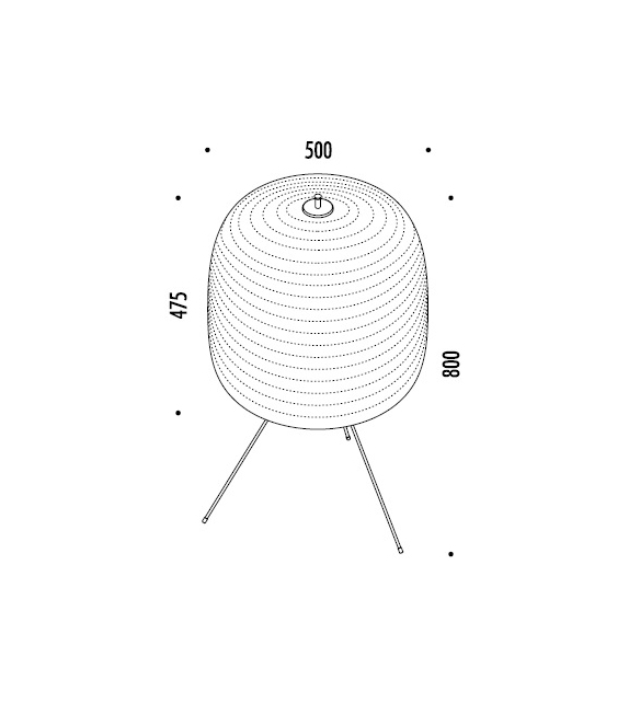 Shoji Outdoor Davide Groppi Lampadaire