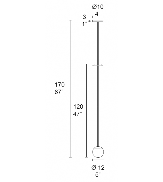 Arch 7252/1 MMLampadari Lampada a Sospensione