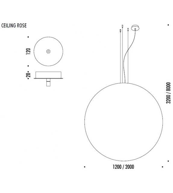 Moon 120 / 200 Pendelleuchte Davide Groppi