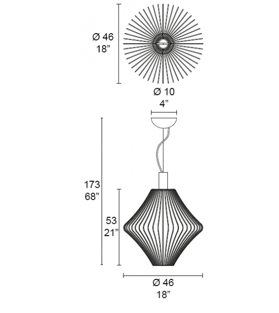 Fili D049/1 01 MMLampadari Lampe à Suspension