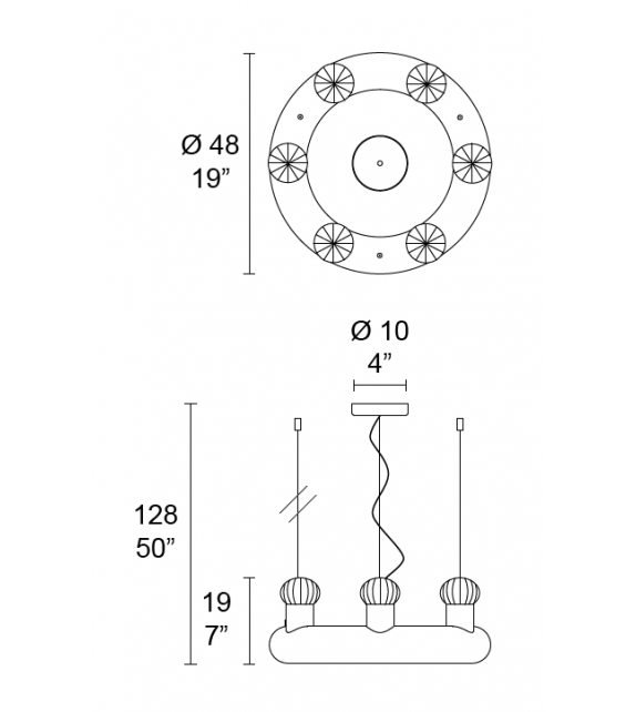 Kingdom 7376/6 MMLampadari Lampada a Sospensione