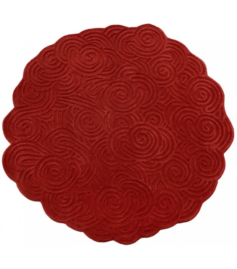 Round Scarlet Splendour Teppich