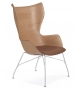 K/Wood siège recouvert de cuir Kartell Fauteuil