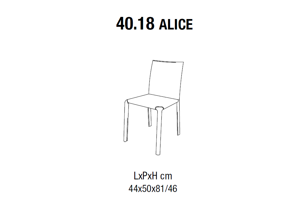 Sedia Alice 40.17 spalliera alta BONTEMPI CASA