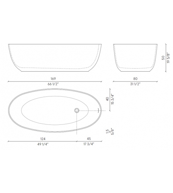 Oval Noorth Badewanne