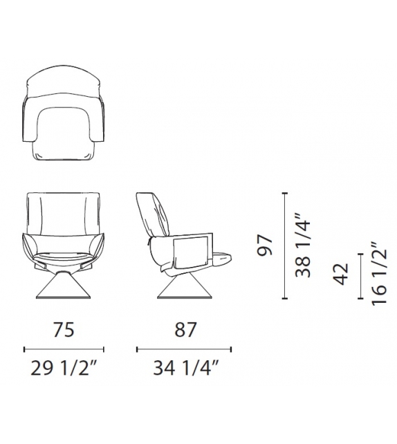 Lud'o Lounge Cappellini Armchair