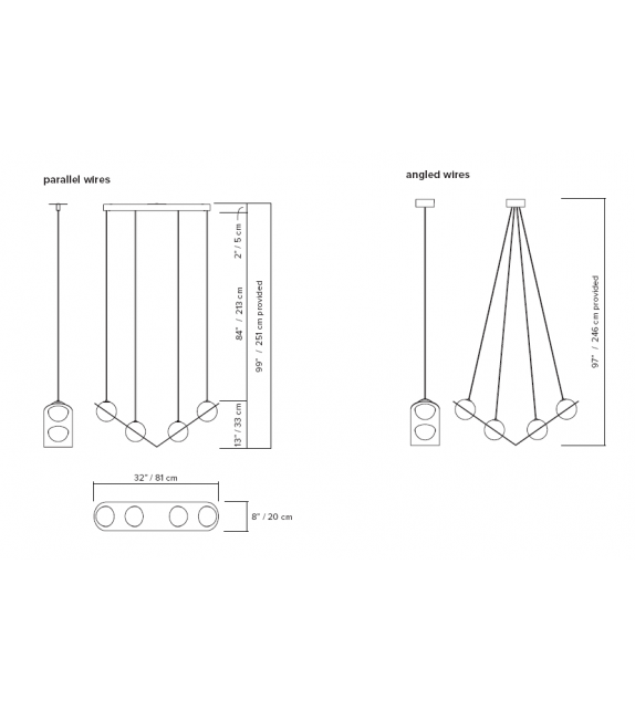 Laurent 02 Lambert&Fils Lampada a sospensione