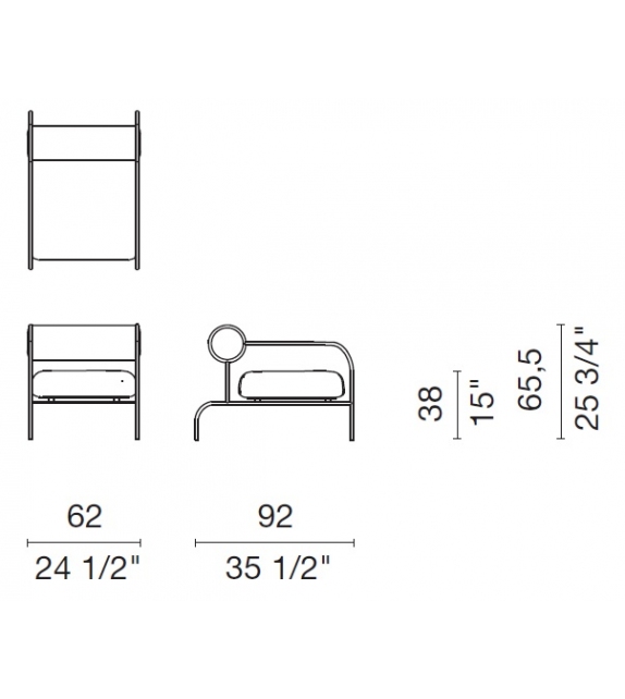 Sofa with Arms Cappellini Petit Fauteuil