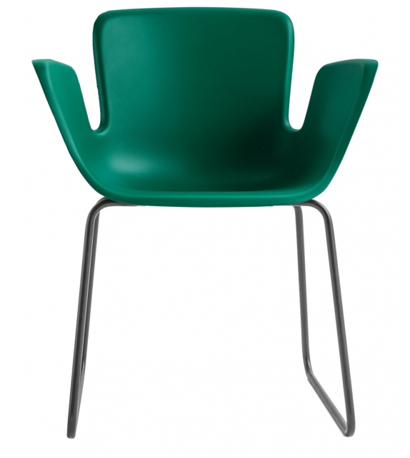 Juli Plastic Cappellini Small Armchair with Sled Base