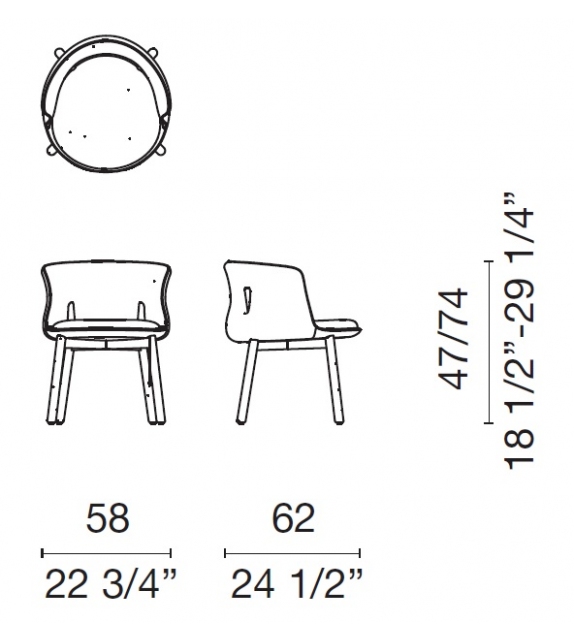 Peg Chair Cappellini Petit Fauteuil