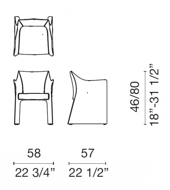 Cap Chair 2 Cappellini Petit Fauteuil