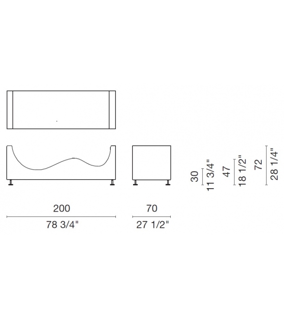 Sofa Three Sofa de Luxe Cappellini