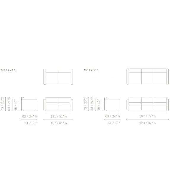 Poltrona Frau Linea A Sofa