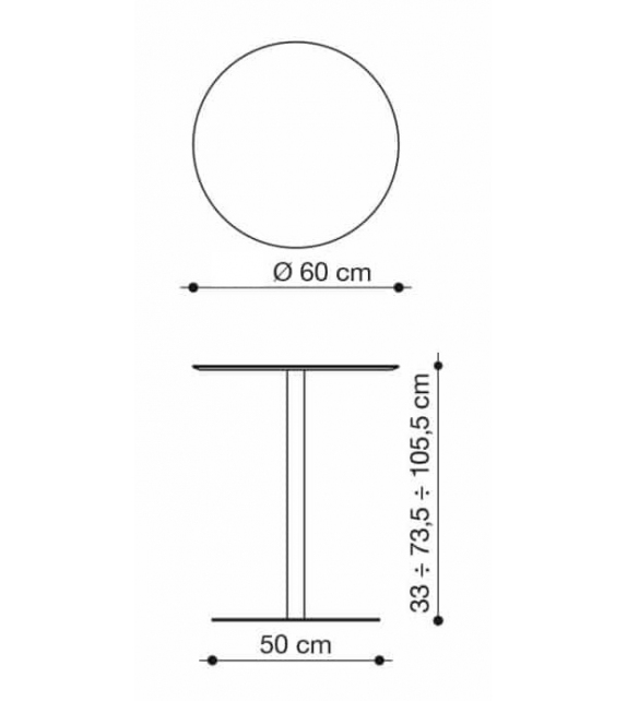 Jolly Glass Caimi Brevetti Bistro Table