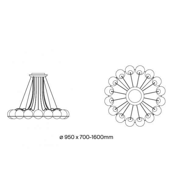 Model 2109/16/14 Astep Suspension Lamp