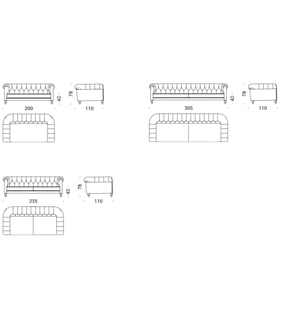 Chesterfield Lounge DePadova Sofá