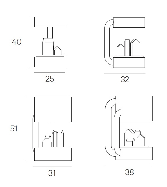 Compound Henge Lampe de Table