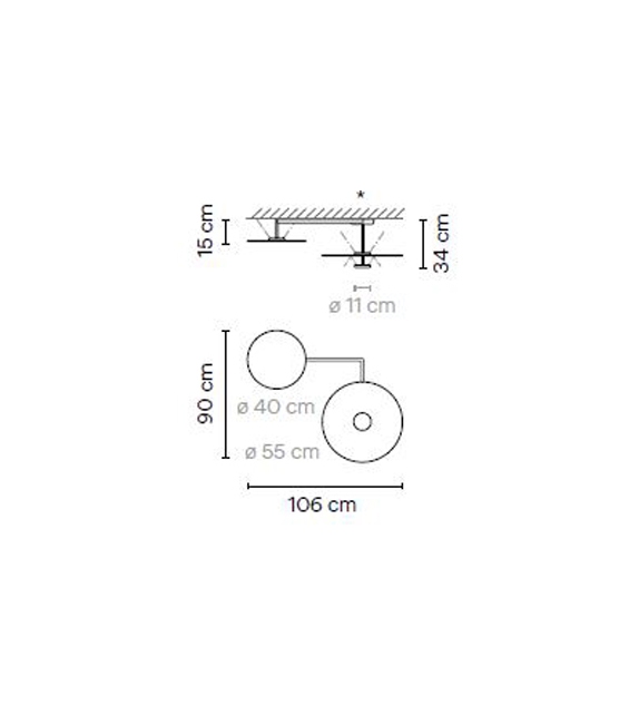 Flat Vibia Deckenleuchte - 5910