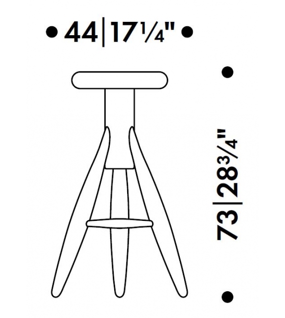 EA001 Stool "Rocket" Artek