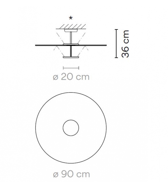 Flat Vibia Deckenleuchte - 5920