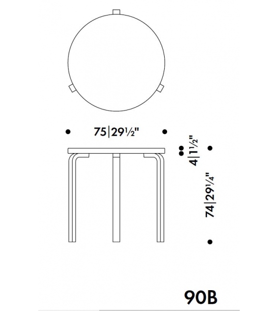 90B Table Artek Mesa