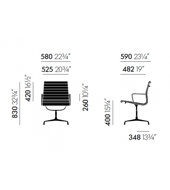 Vitra: Aluminium Group  EA 107 Sedia