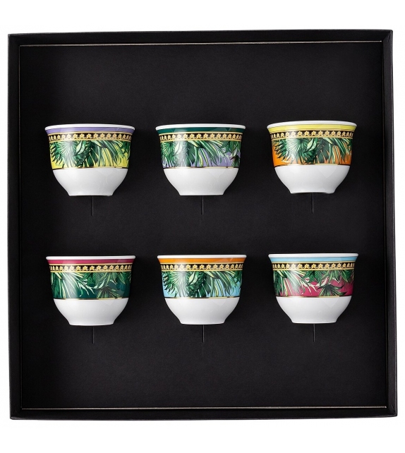 Jungle Animalier Rosenthal Versace Set of 6 Mugs Small w/o Handle