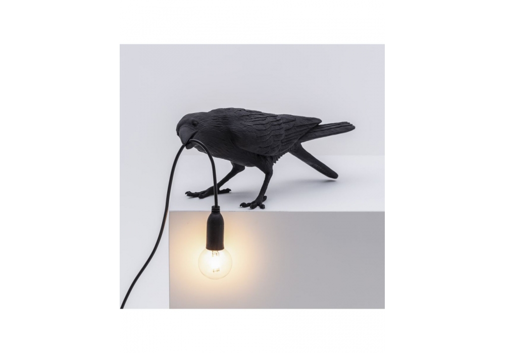 seletti bird lamp playing