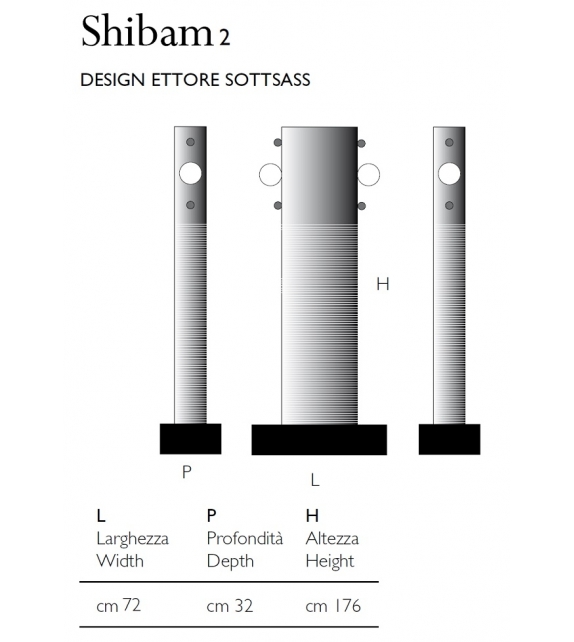 Shibam 2 Glas Italia Spiegel