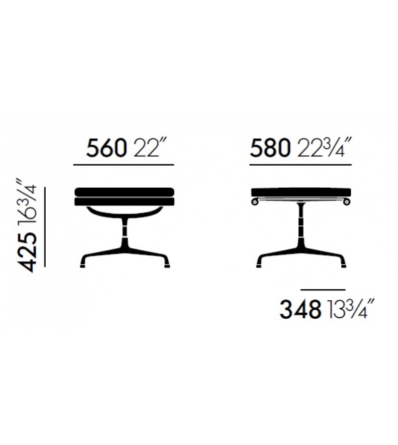 Soft Pad Chair EA 223 Taburete Vitra