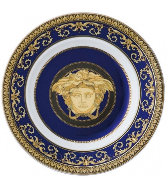 Medusa Blue Rosenthal Versace Plato Plano