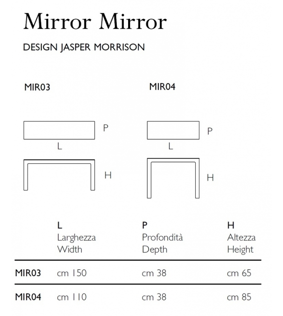 Mirror Mirror Glas Italia Console - Milia Shop