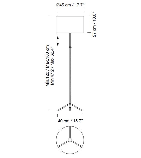 Pie de Salón G2 Santa&Cole Floor Lamp