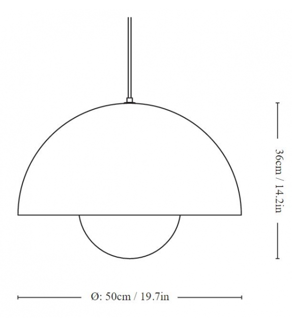 Flowerpot VP2 &Tradition Lampada a Sospensione