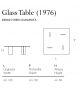 Glass table (1976) Glas Italia Niedriger Tisch