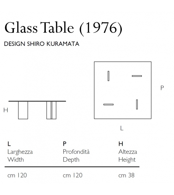 Glass table (1976) Glas Italia Mesita