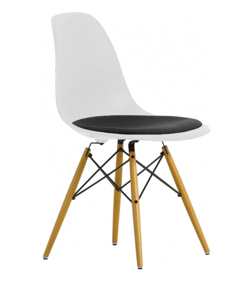 Netto universiteitsstudent ik zal sterk zijn Eames Plastic Side Chair DSW with cushion Vitra - Milia Shop