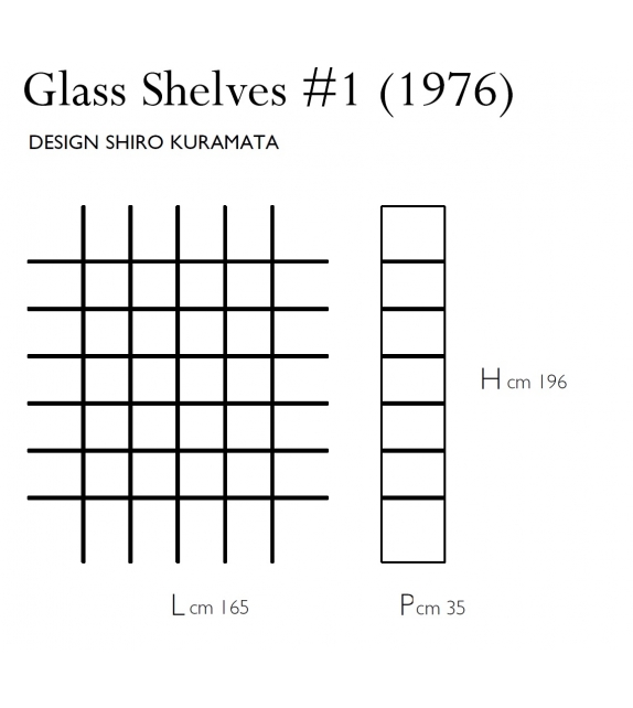 Glass Shelves 1 (1976) Bibliothèque Glas Italia