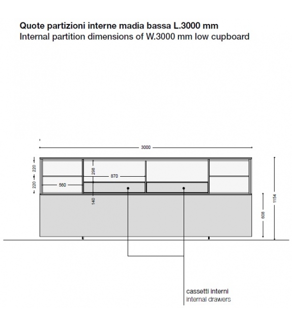 Ready for shipping - Gallery Low Cupboard Porro